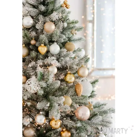 bombki brokatowe biale arpex 5 cm 24 szt