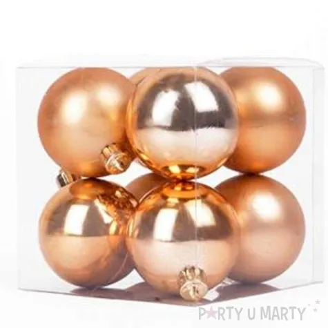 bombki classic plastikowe brazowe 6cm 8 szt