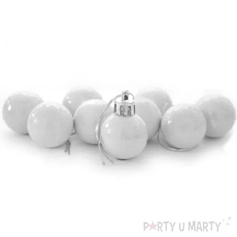 bombki disco biale arpex 3 cm 9 szt