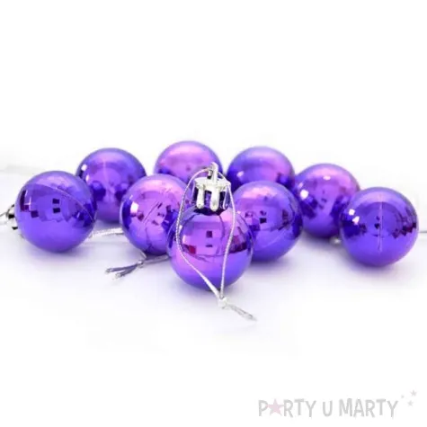 bombki disco fioletowe arpex 3 cm 9 szt