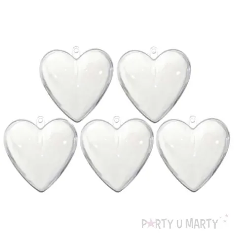 bombki do dekorowania serca akrylowe aliga 10 cm 5 szt