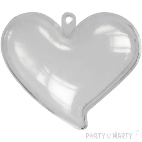 bombki do dekorowania serca akrylowe titanum 3 szt