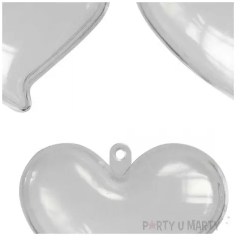 bombki do dekorowania serca akrylowe titanum 3 szt