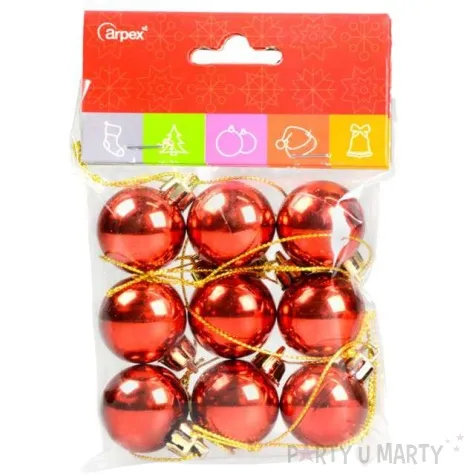 bombki mini czerowne arpex 9 szt