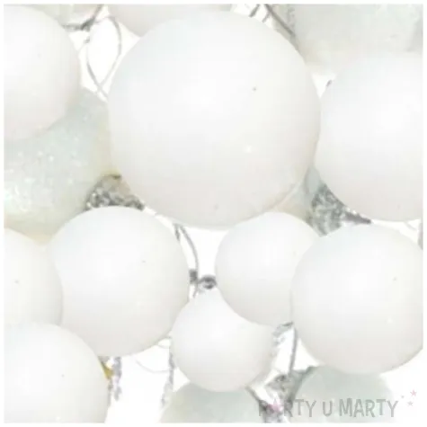 bombki mini mix biale arpex komplet 20 szt