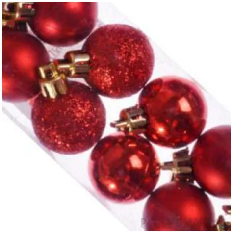 bombki mini mix czerowne 2 5 cm arpex 12 szt