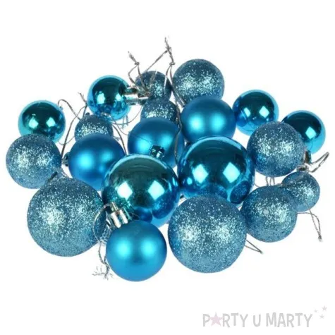 bombki mini mix turkusowe arpex komplet 20 szt