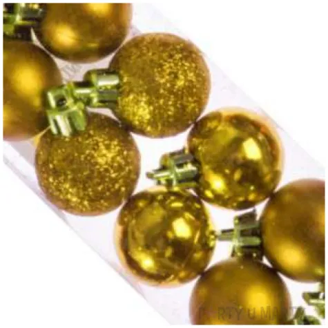 bombki mini mix zlote 2 5 cm arpex 12 szt