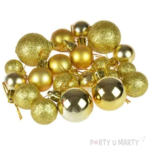 bombki mini mix zlote arpex komplet 20 szt