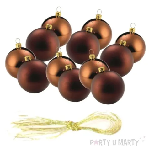 bombki nietlukace brazowe arpex 3 cm 12 szt