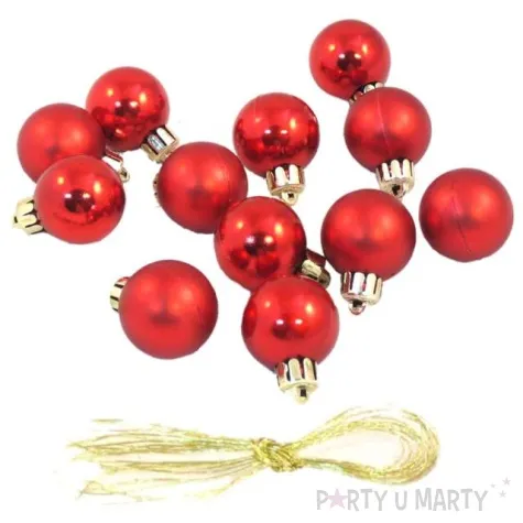 bombki nietlukace czerwone arpex 3 cm 12 szt