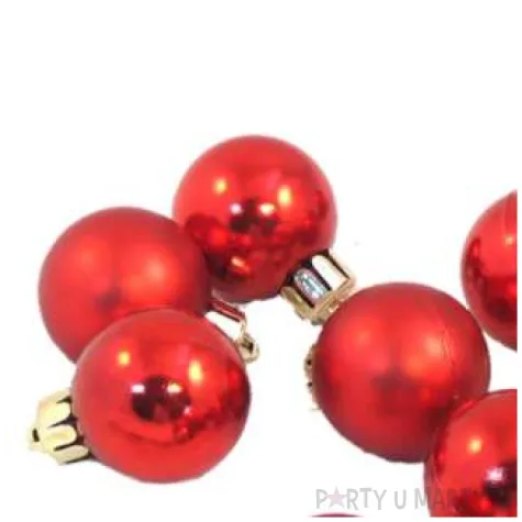 bombki nietlukace czerwone arpex 3 cm 12 szt