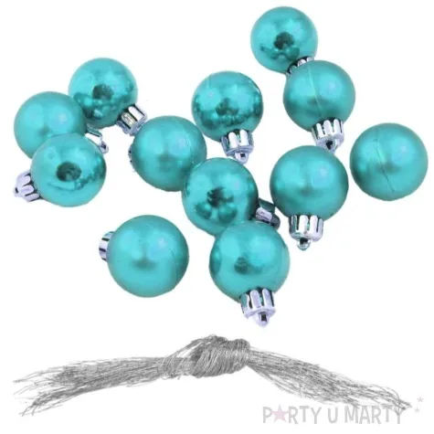 bombki nietlukace turkusowe arpex 3 cm 12 szt