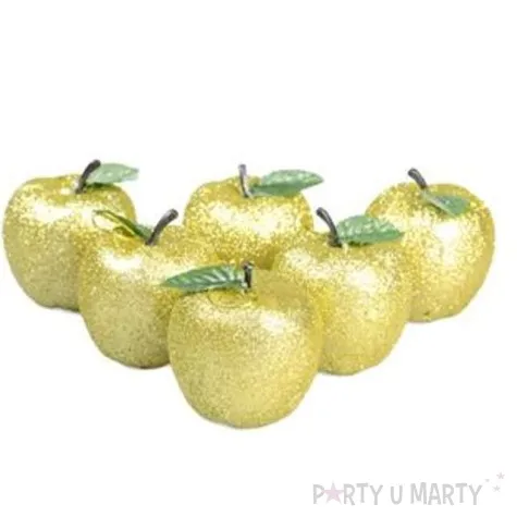 bombki rajskie jabluszko plastikowe zlote arpex 6 cm 6 szt