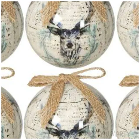 bombki renifer akrylowe guirca 6 cm 6 szt