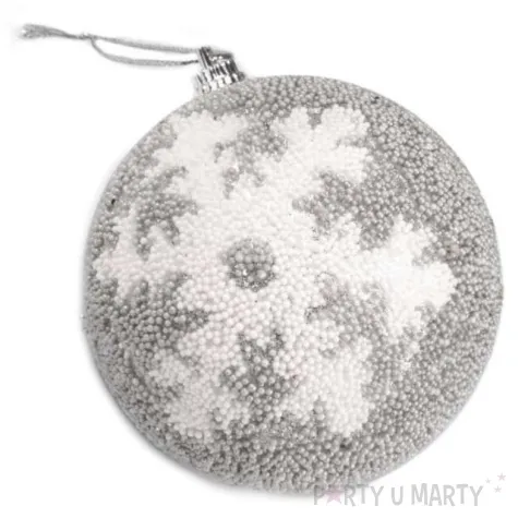 bombki styropianowa srebrny platek 2 szt