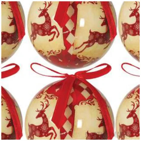 bombki swiateczne renifery akrylowe guirca 6 cm 6 szt