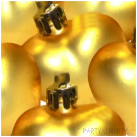 bombki swiateczne serca zloty mat arpex 6 szt