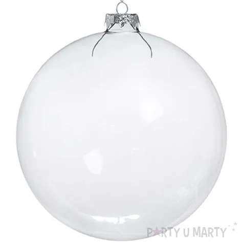 bombki szklane bezbarwne 12 cm 4 szt