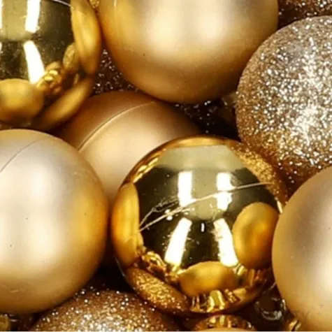 bombki zestaw mix w tubie zlote arpex 3 cm 16 szt