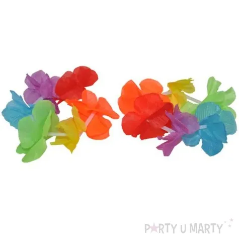 bransoletka hawajskie kwiaty rainbow mix funnyfashion 2 szt