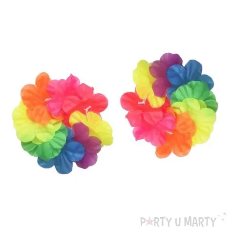 bransoletka hawajskie kwiaty teczowe mix godan 2 szt