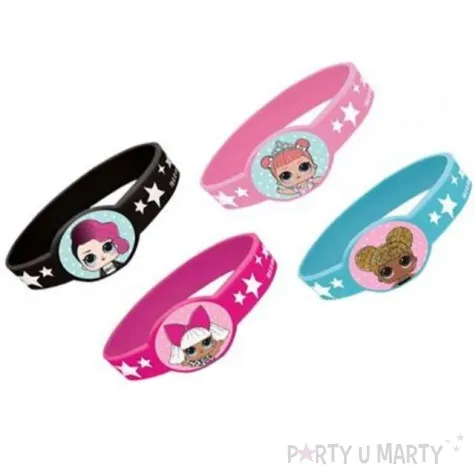 bransoletka lol surprise gumowa unique 4 szt