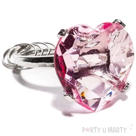 brelok diamentowe serce rozowy gadgetmaster