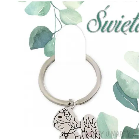 brelok do kluczy aniolek mietowa geometria upominek podziekowanie dla gosci na komunie swieta p