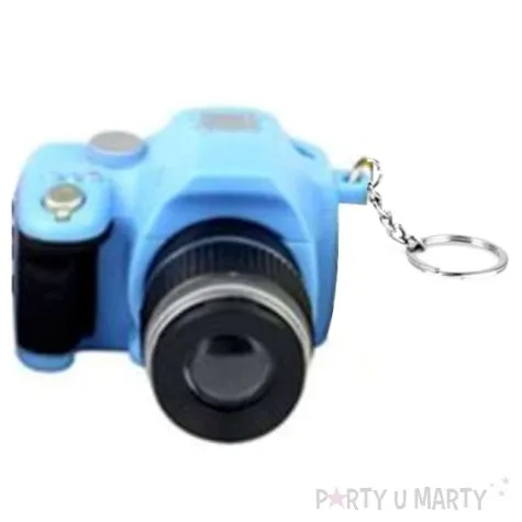 brelok do kluczy aparat foto niebieski oem
