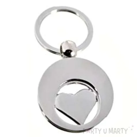 brelok do kluczy serce moneta do wozka ootb