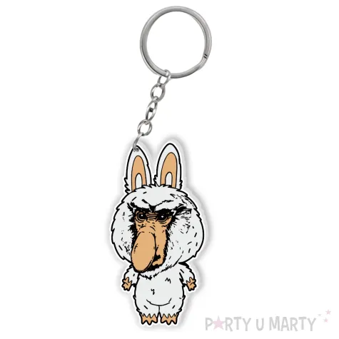 brelok drukowany lanosacz nosacz sundajski jak bubu bialy