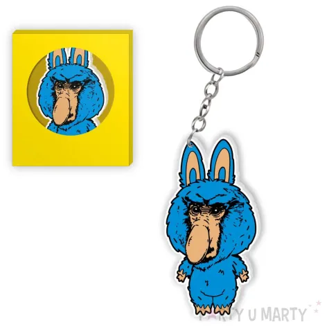 brelok drukowany lanosacz nosacz sundajski jak bubu niebieski