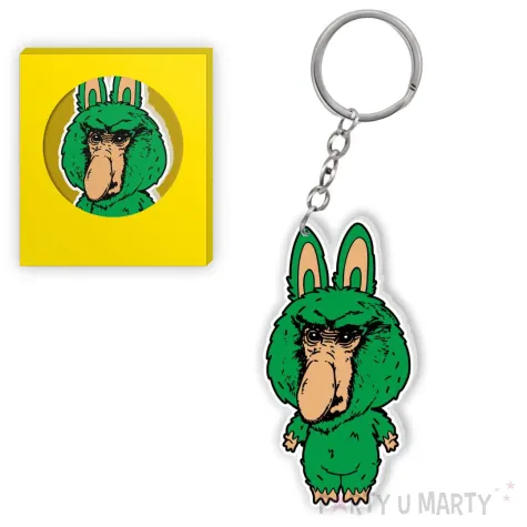 brelok drukowany lanosacz nosacz sundajski jak bubu zielony