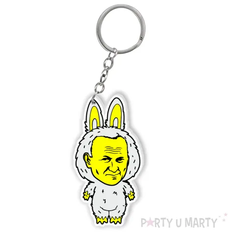 brelok drukowany lapapa papiez 2137 bialy