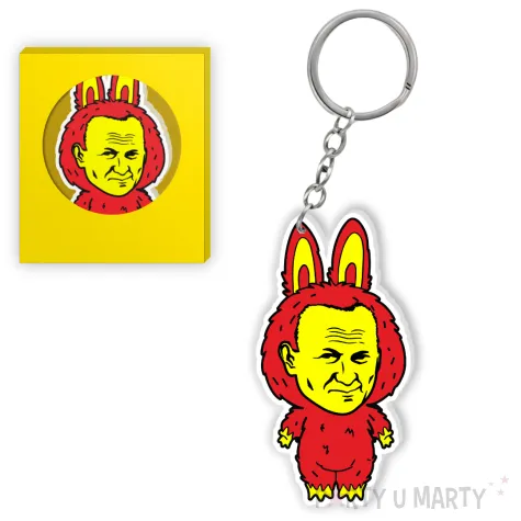 brelok drukowany lapapa papiez 2137 czerwony