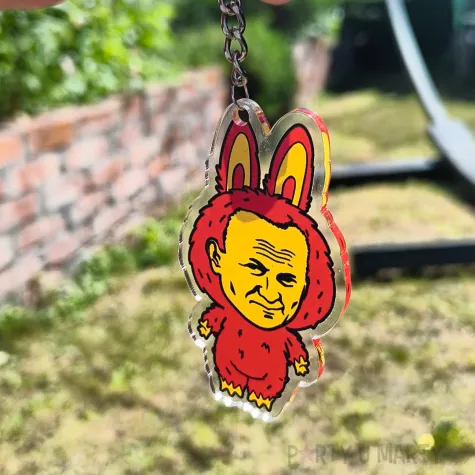 brelok drukowany lapapa papiez 2137 rozowy