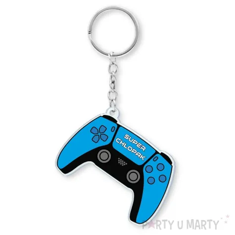 brelok drukowany super chlopak pad ps5 niebieski