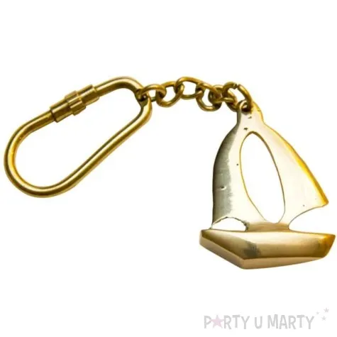 brelok jacht z karabinczykiem kemis zloty