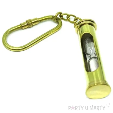 brelok klepsydra z karabinczykiem kemis zloty