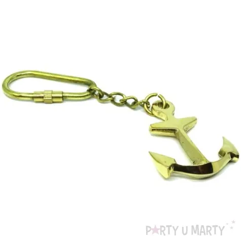 brelok kotwica z karabinczykiem giftdeco zloty