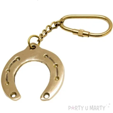 brelok podkowa z mosiadzu kemis zlota