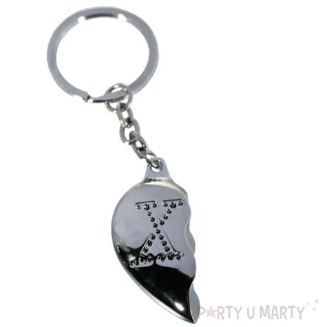 brelok polowka serca literka x ootb