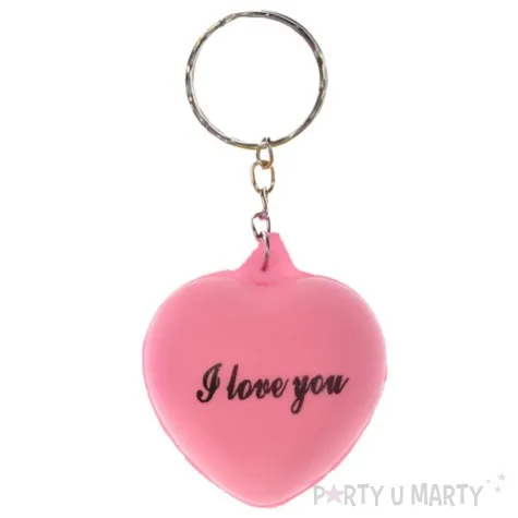brelok serce gniotek antystresowy rozowy arpex