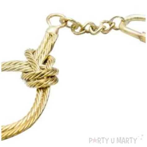 brelok zeglarski lina z wezlem zloty kemis