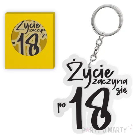 brelok zycie zaczyna sie po 18 czarny