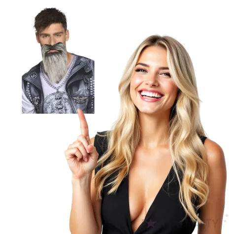 broda party motocyklista siwy szary boland