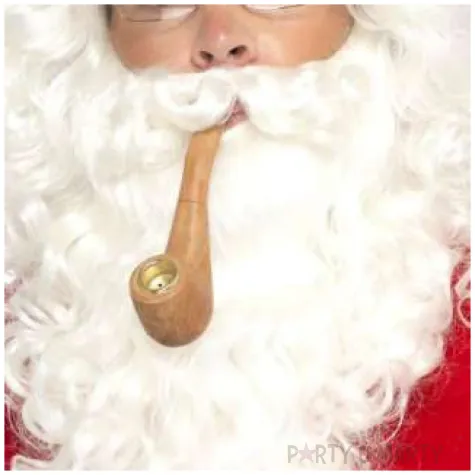 broda party swiety mikolaj 4w1 z fajka biala smiffys