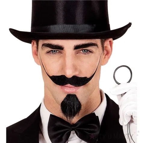 broda party wasy i kozia brodka czarny widmann