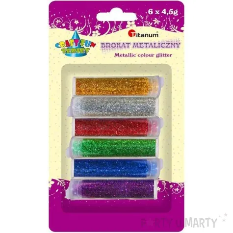 brokat sypki metaliczny mix titanum 2 g 5 szt
